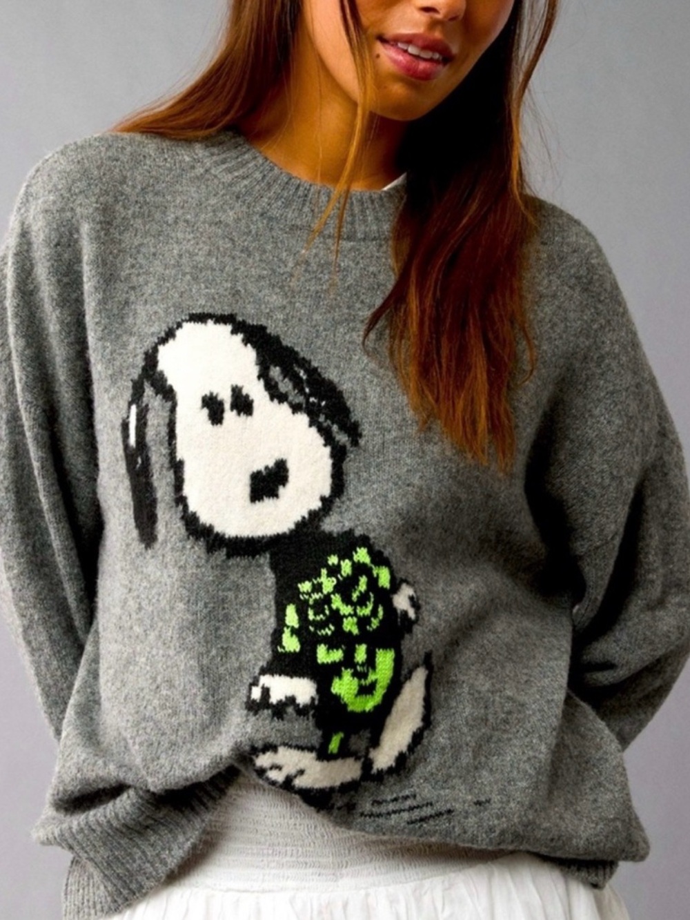 American Eagle Snoopy Skeleton Sweat GITD